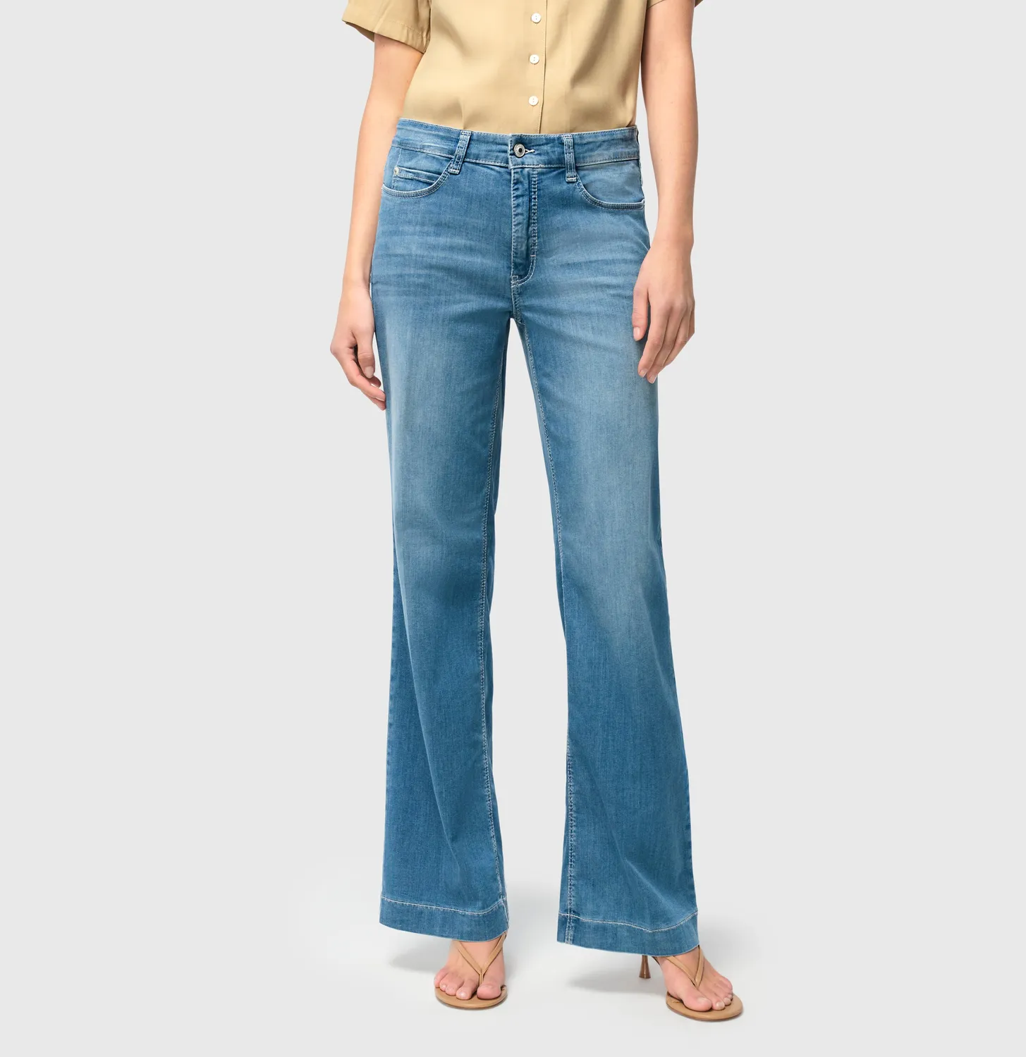 MAC Dream Wide 5441-90-0351L jeans mellemblå