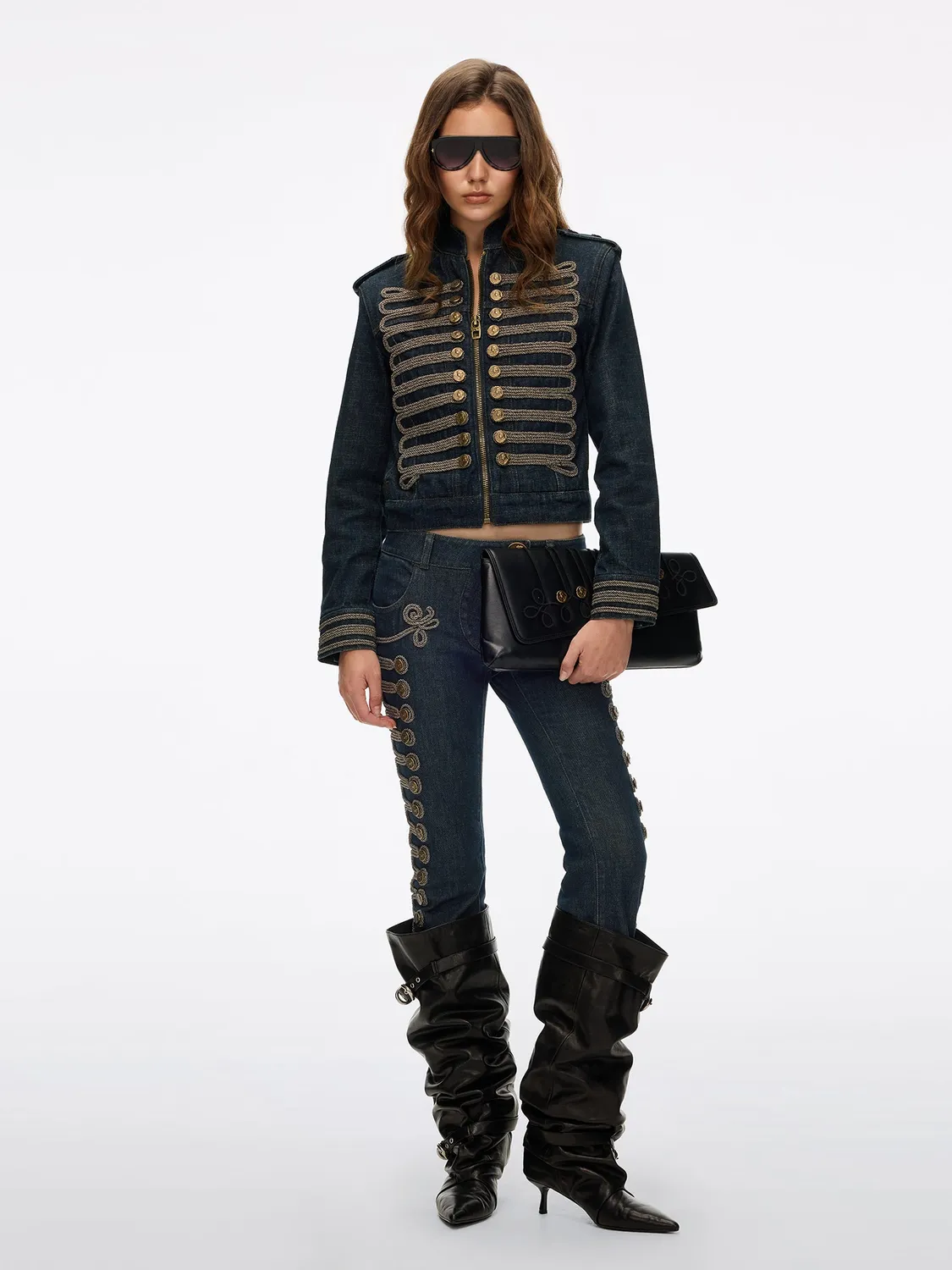 Miss Sixty Napoleon Flare Jeans lavtaljede denimblå