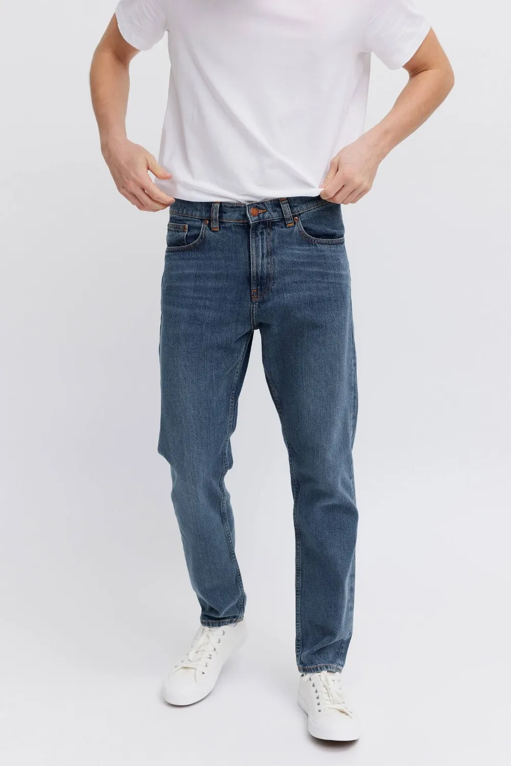 Organsk Atlantic Crisp Ravage jeans middelblå tapered