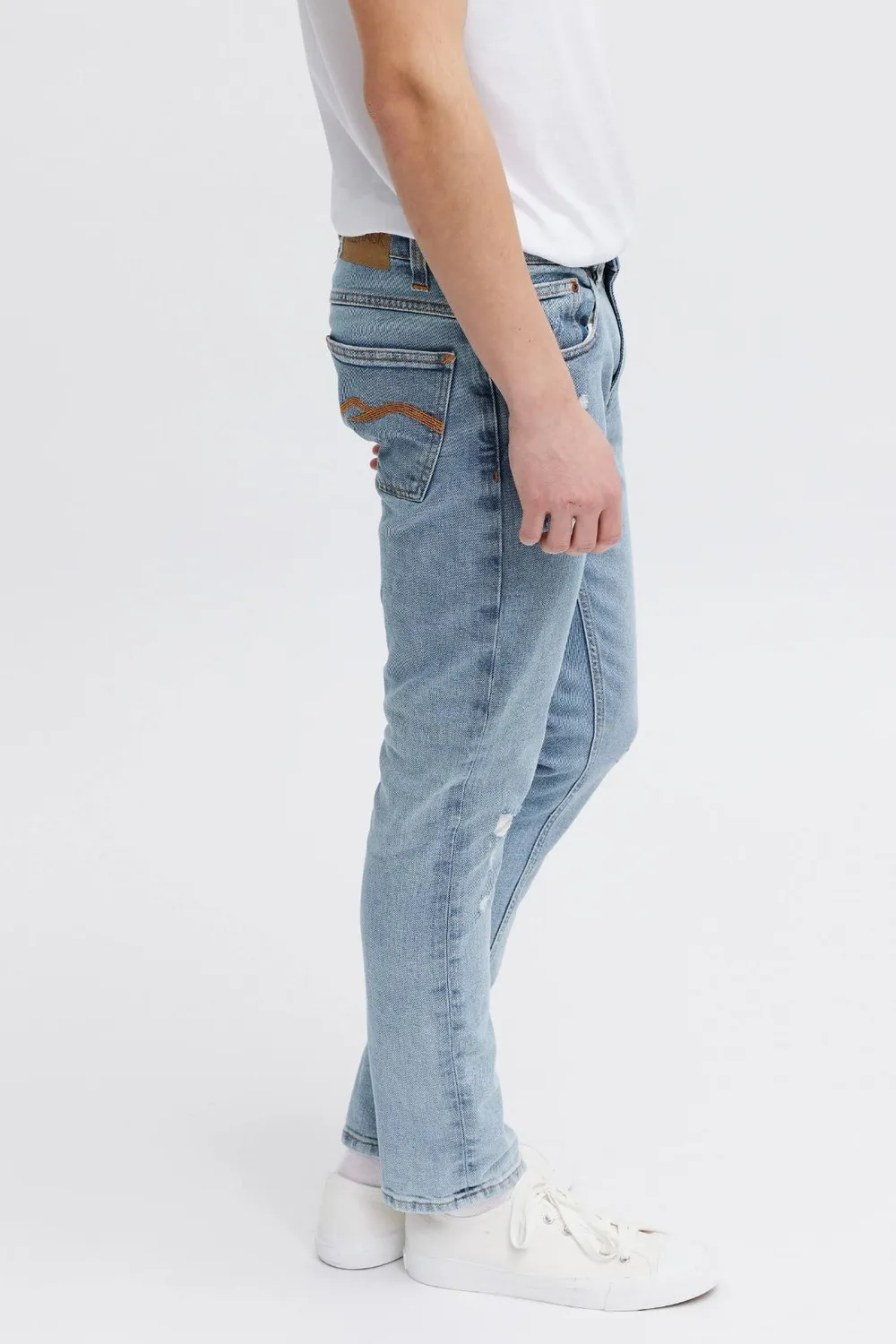 Organsk O2 Rousing Rebellion jeans lyseblå slim tapered