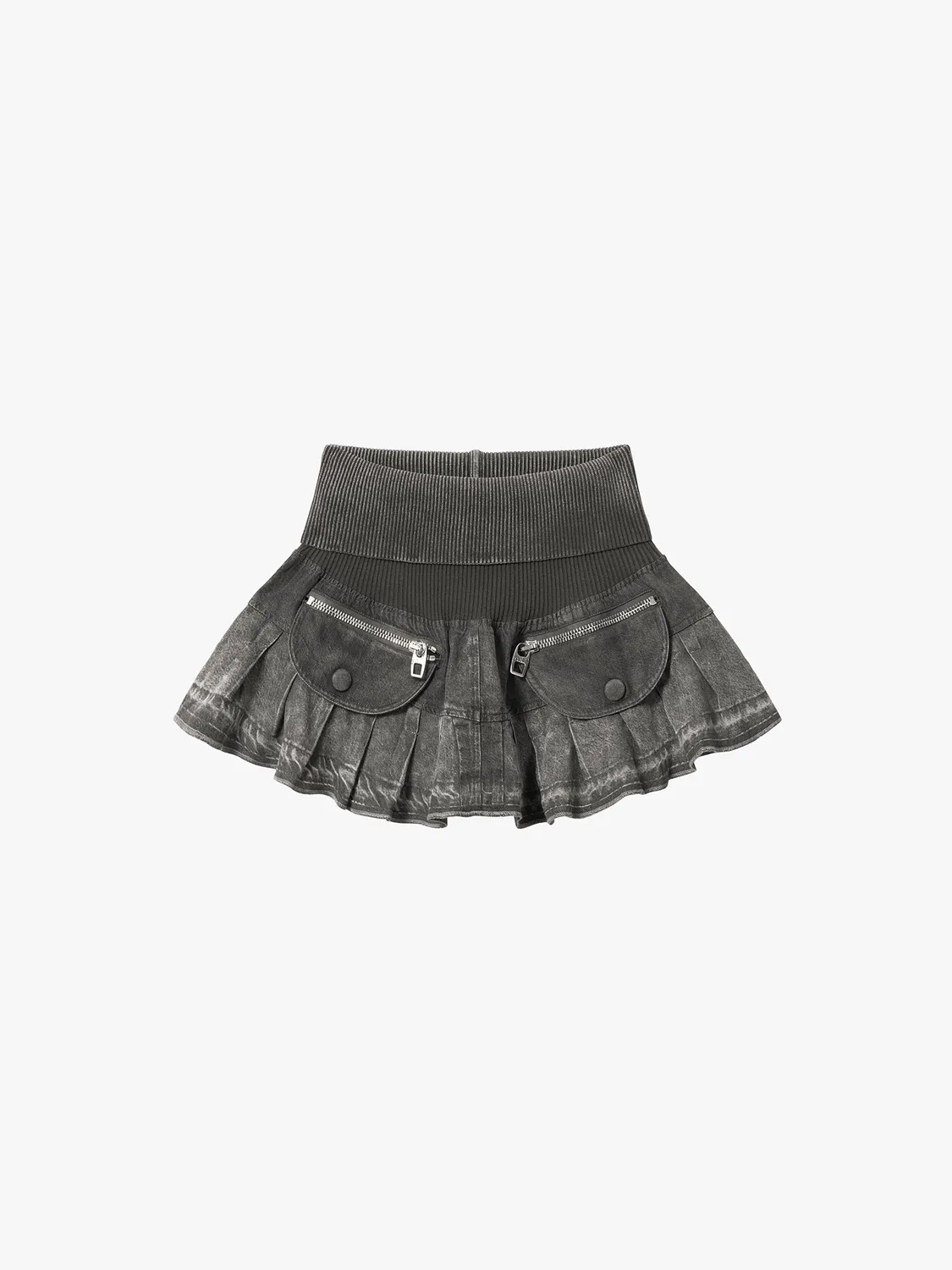 Miss Sixty KNWLS denim nederdel black fog kort