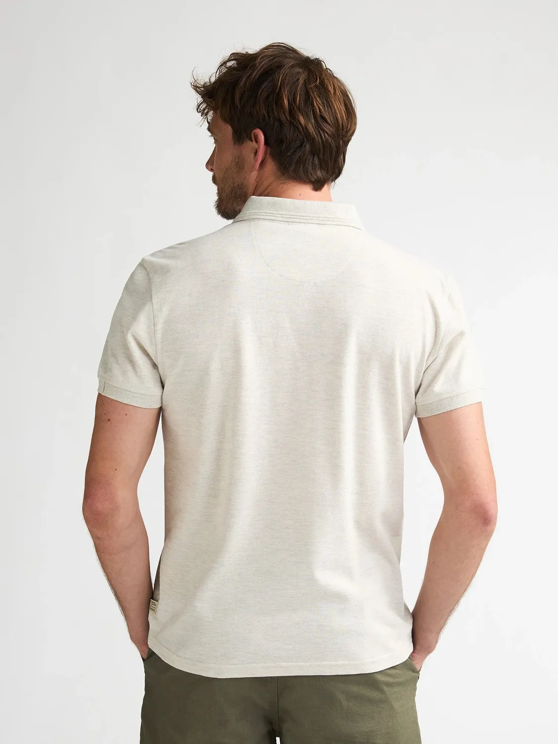 Petrol Industries Frenos poloshirt Antique White Melee blød bomuld