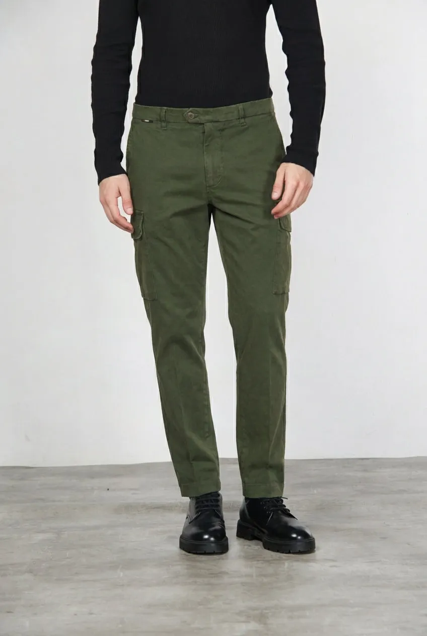 Mason's Chile Carrot cargobukser grøn gabardine bomuld