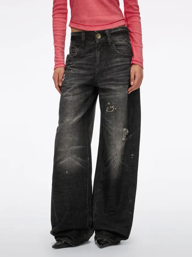 Miss Sixty Barrel Jeans cord-flig vintage black hverdagspasform