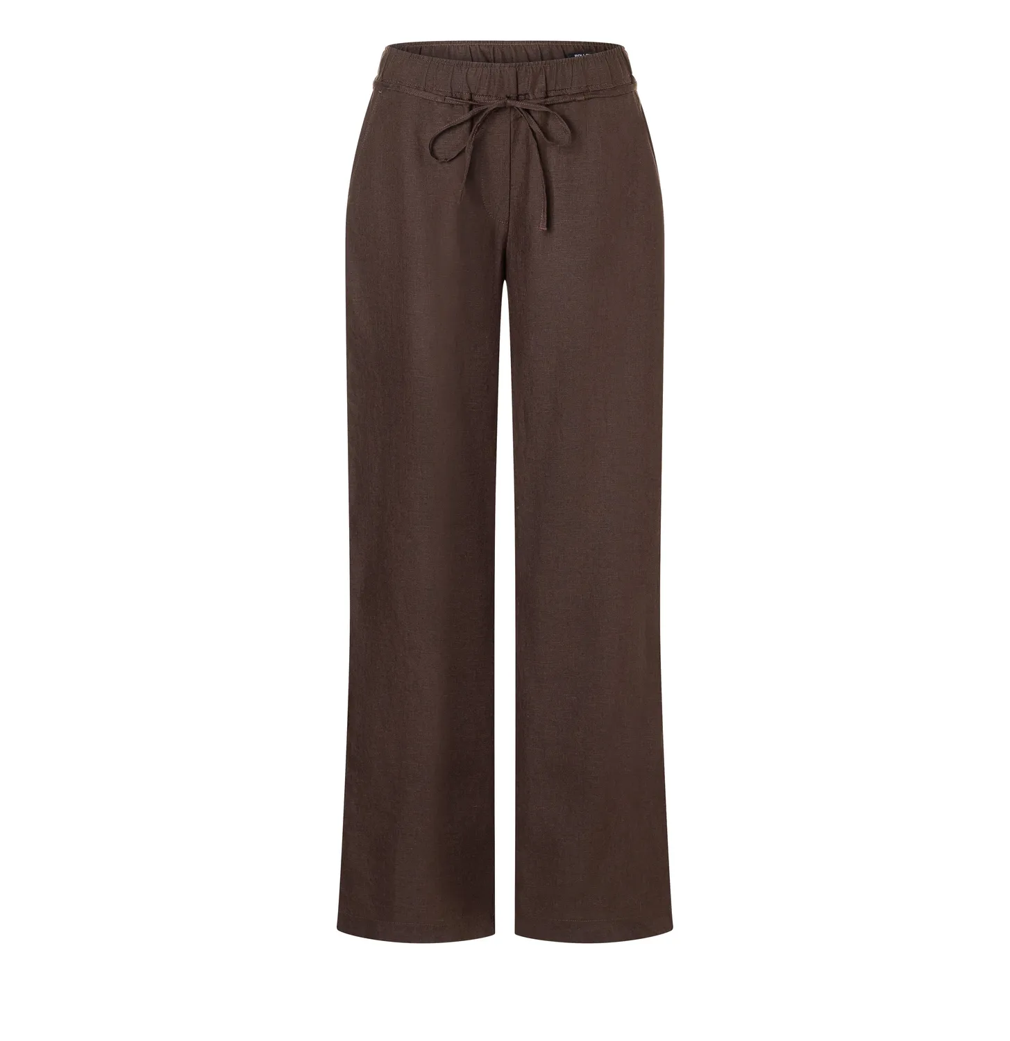 MAC Chiara Belt hørbukser brun wide fit