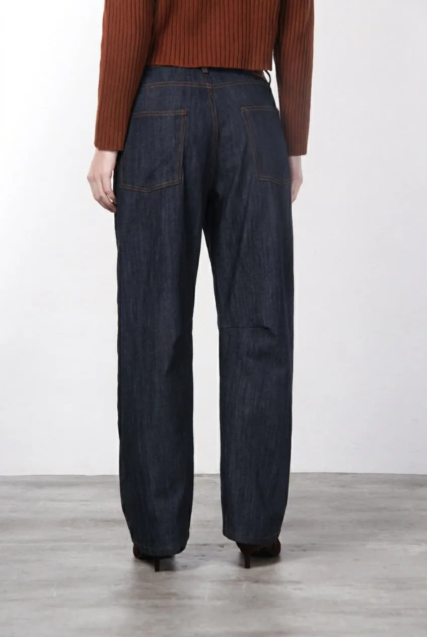 Mason's Vivienne chinobukser navy balloon denim