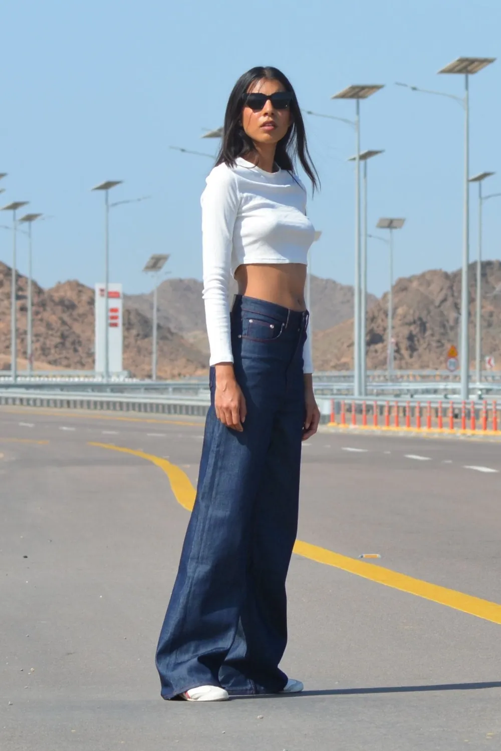 Organsk Streets RAW baggy jeans rå denim