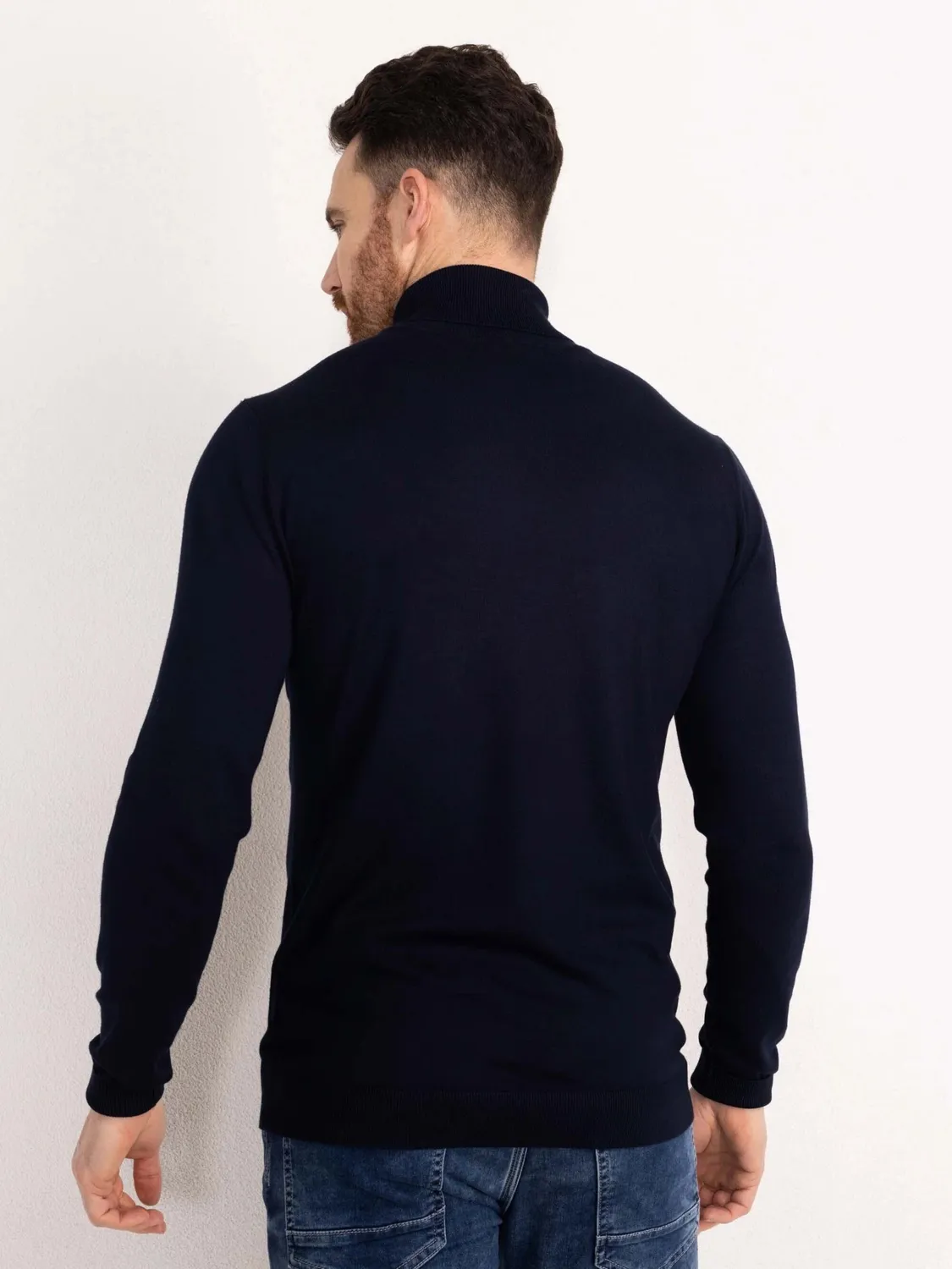 Petrol Industries Essential Coltrui rullekravesweater viskose navy