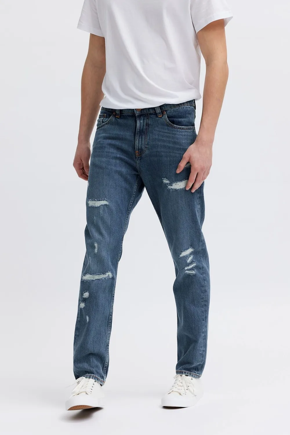 Organsk Atlantic Crisp Air jeans herre tapered rips