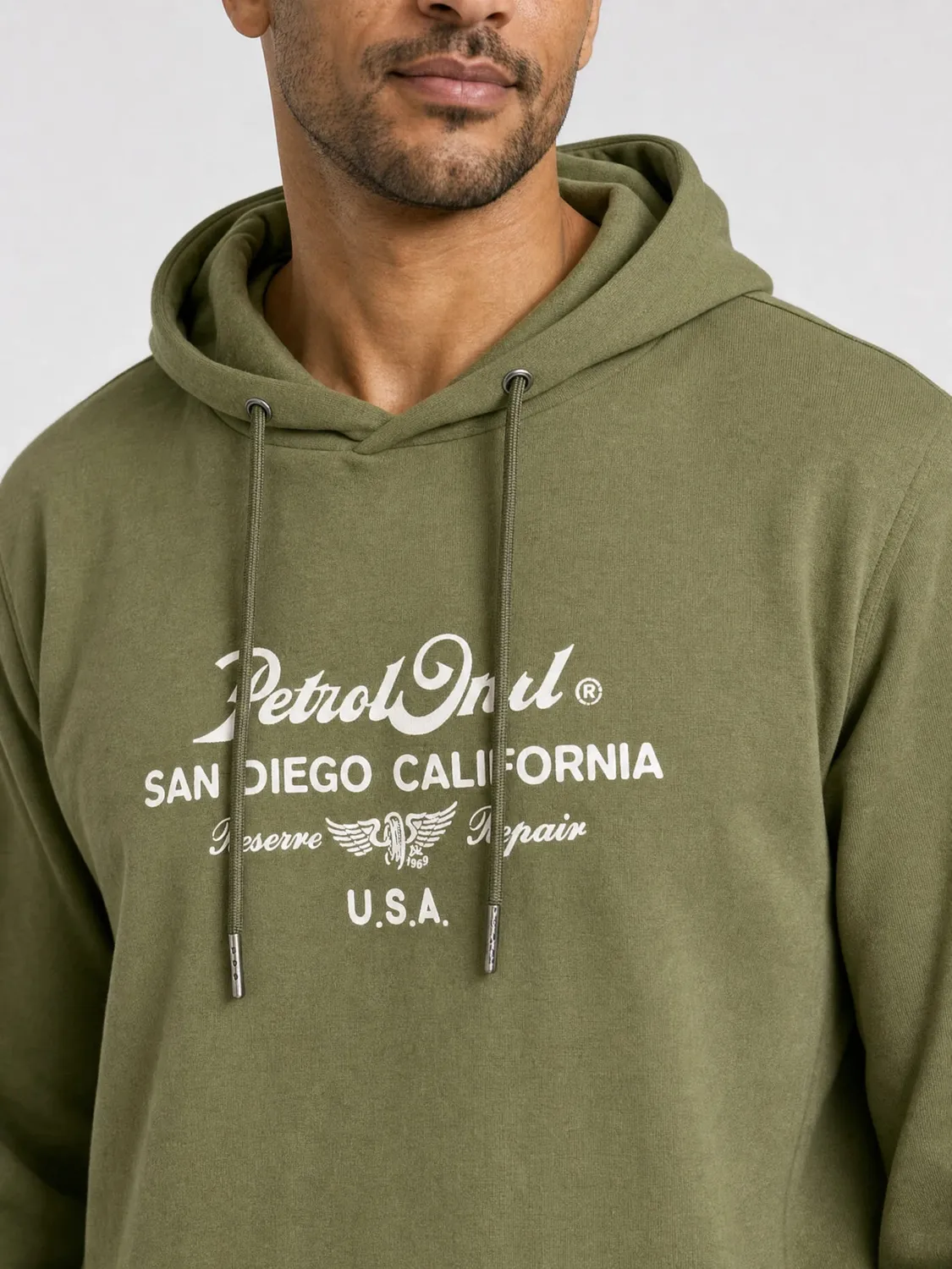Petrol Industries Artwork Repair hoodie regular fit