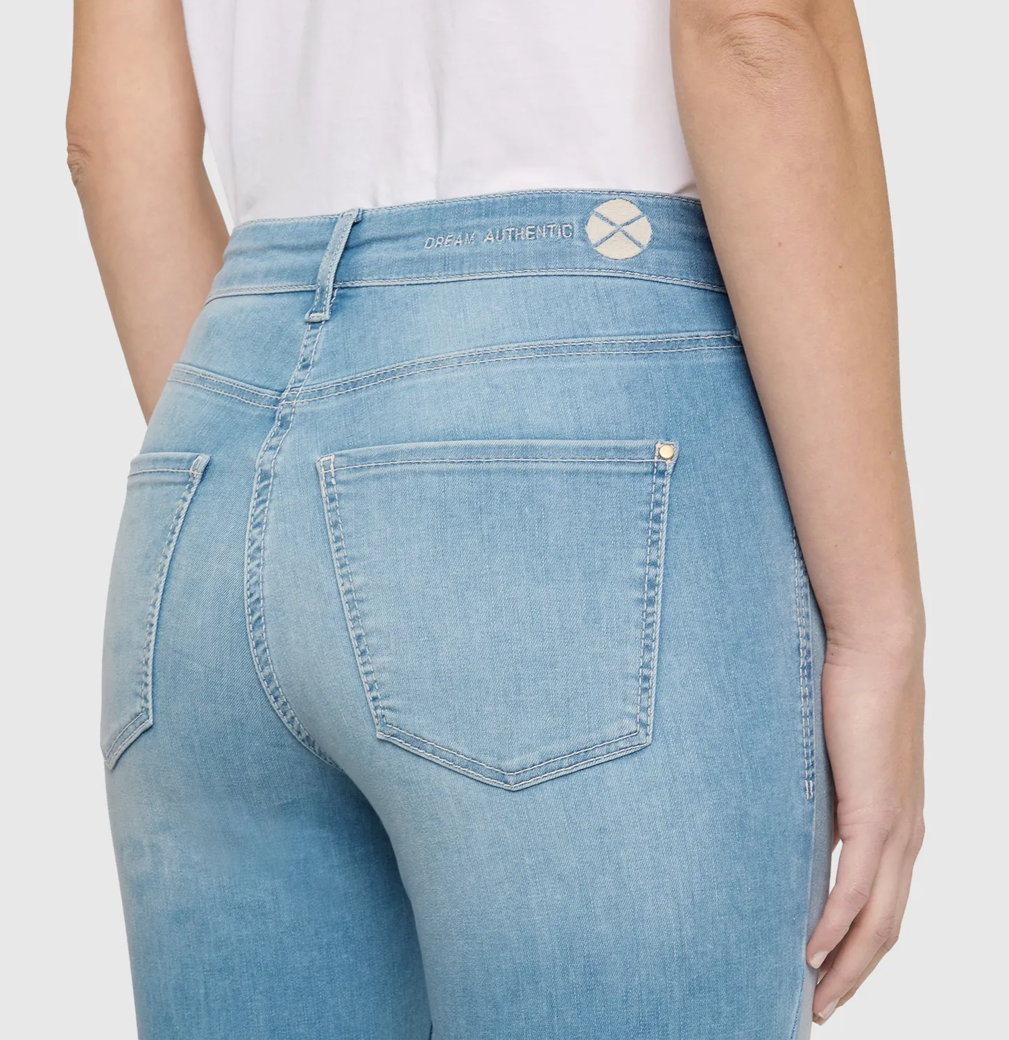 MAC DREAM KICK authentic jeans mellemblå flare