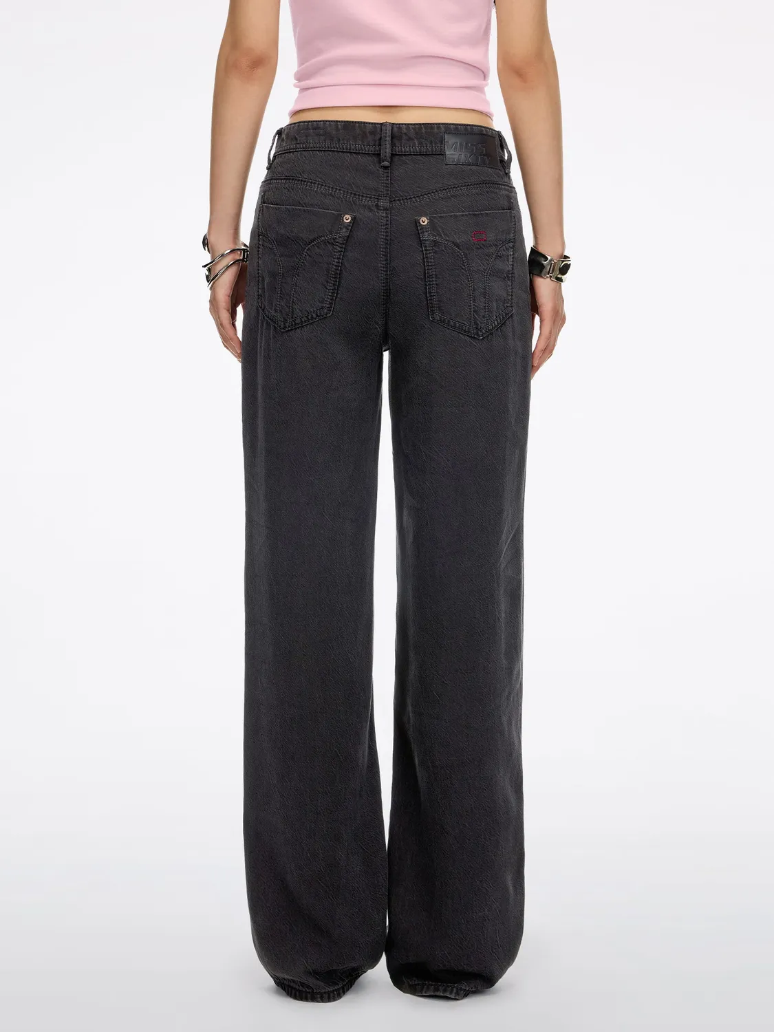 Miss Sixty Anni mid rise straight jeans black fog