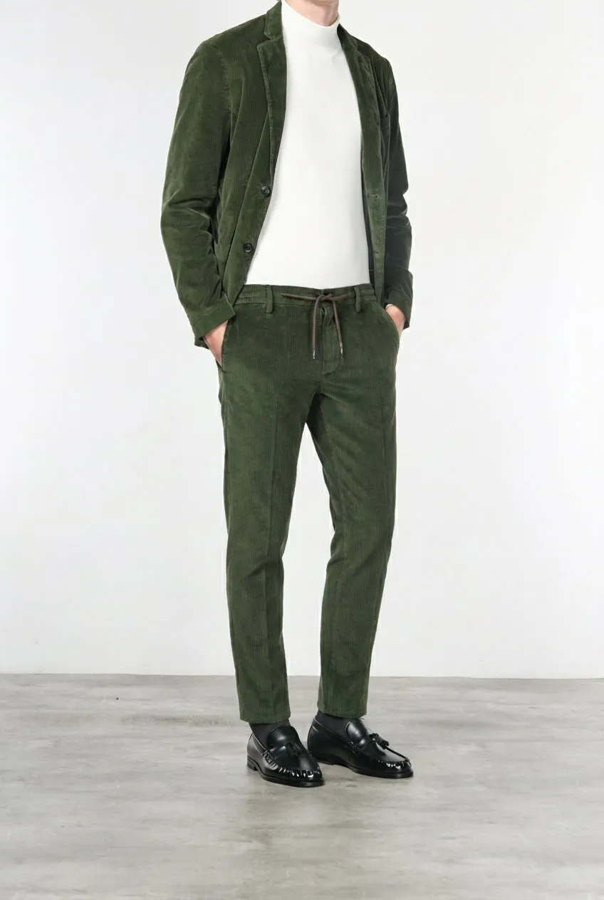 Mason's Milano Jogger chino herre skovgrøn smal fløjl