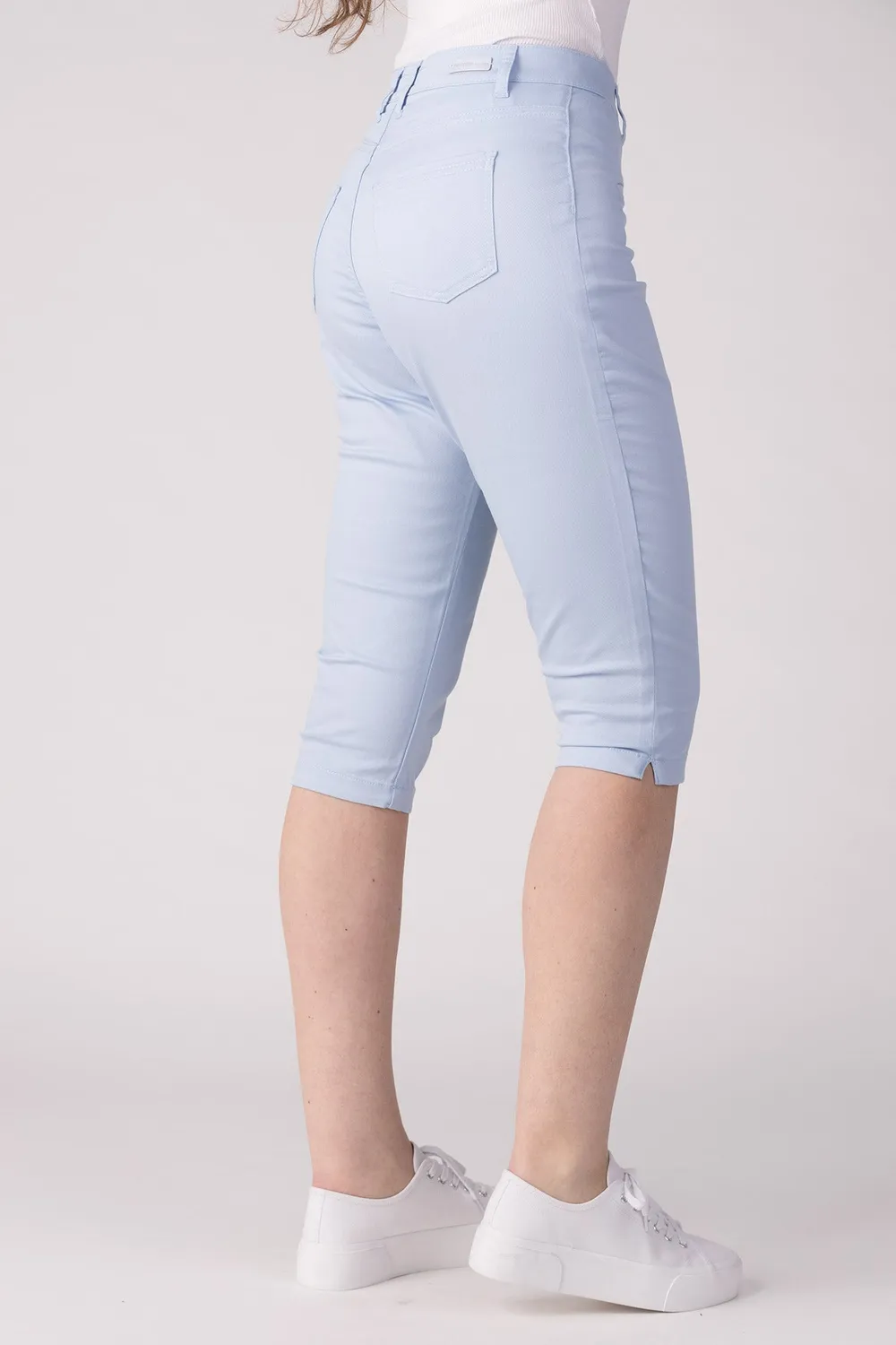 Merrytime 15635-430-21 Super Slim capri jeans lyseblå