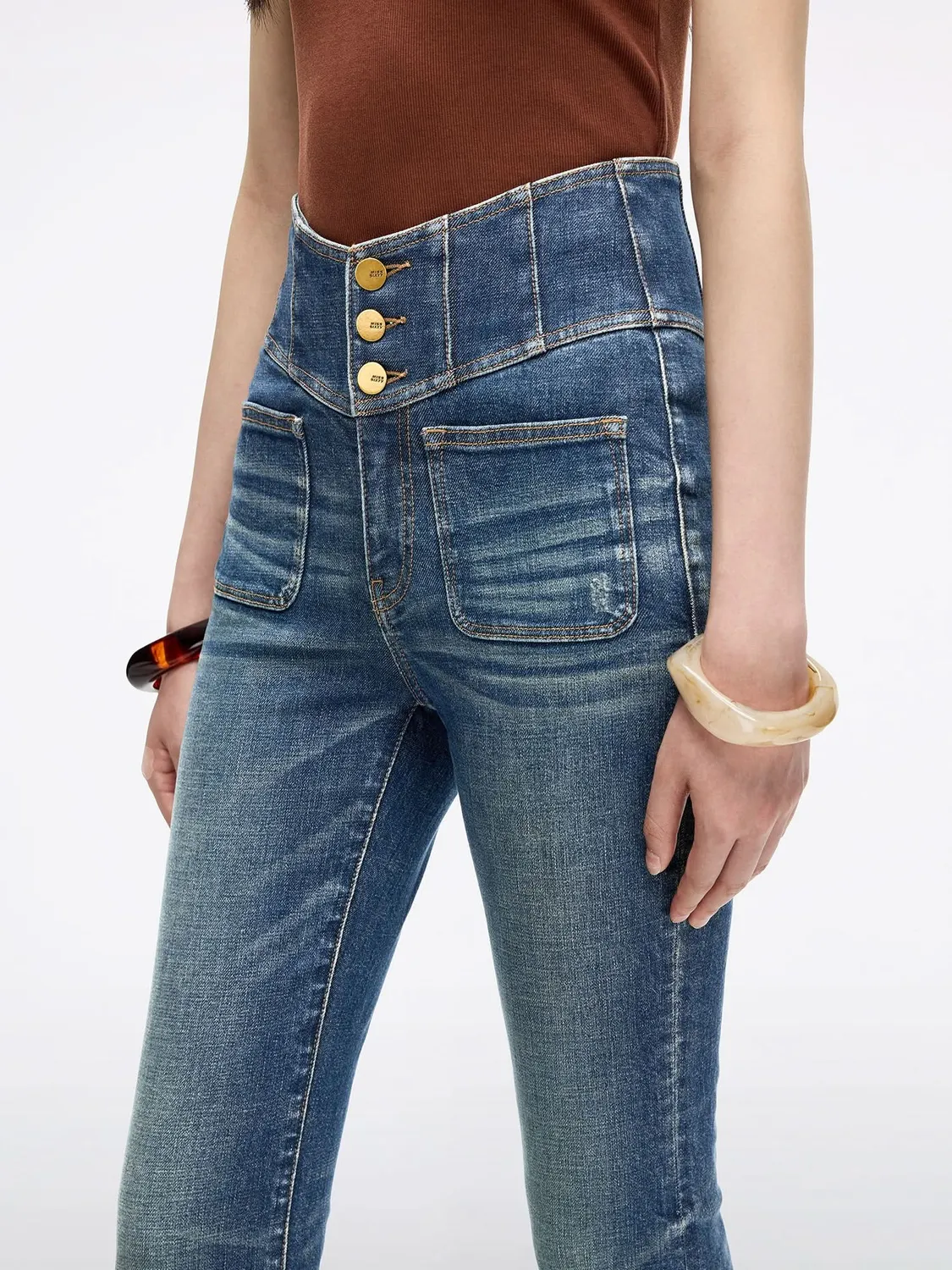 Miss Sixty Glenda Plus 5 flare jeans mørkeblå