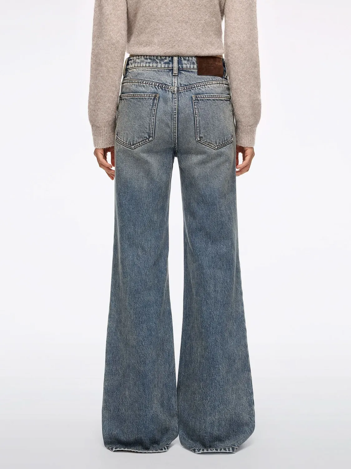 Miss Sixty Beaded Flare Jeans blå perler