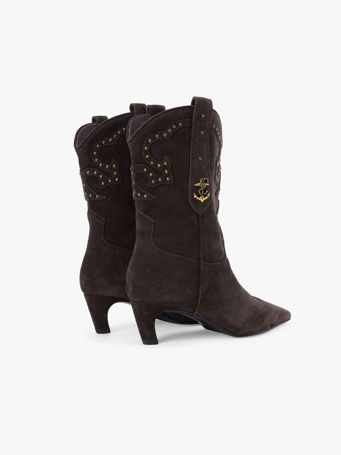 Miss Sixty Studded Mid-Calf støvler mørkebrun