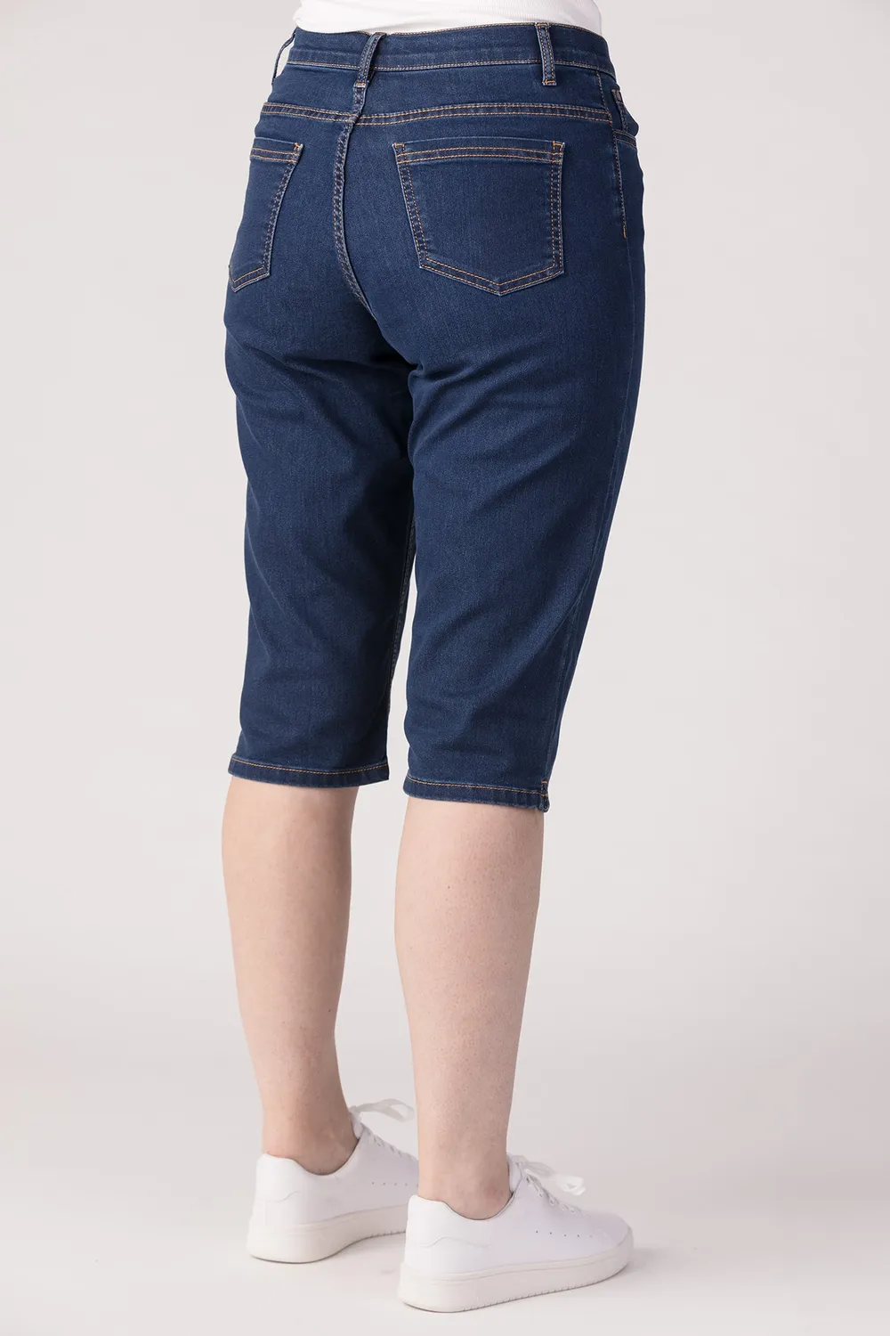 Merrytime 15661-432-28 Slim shorts mørk denim stræk