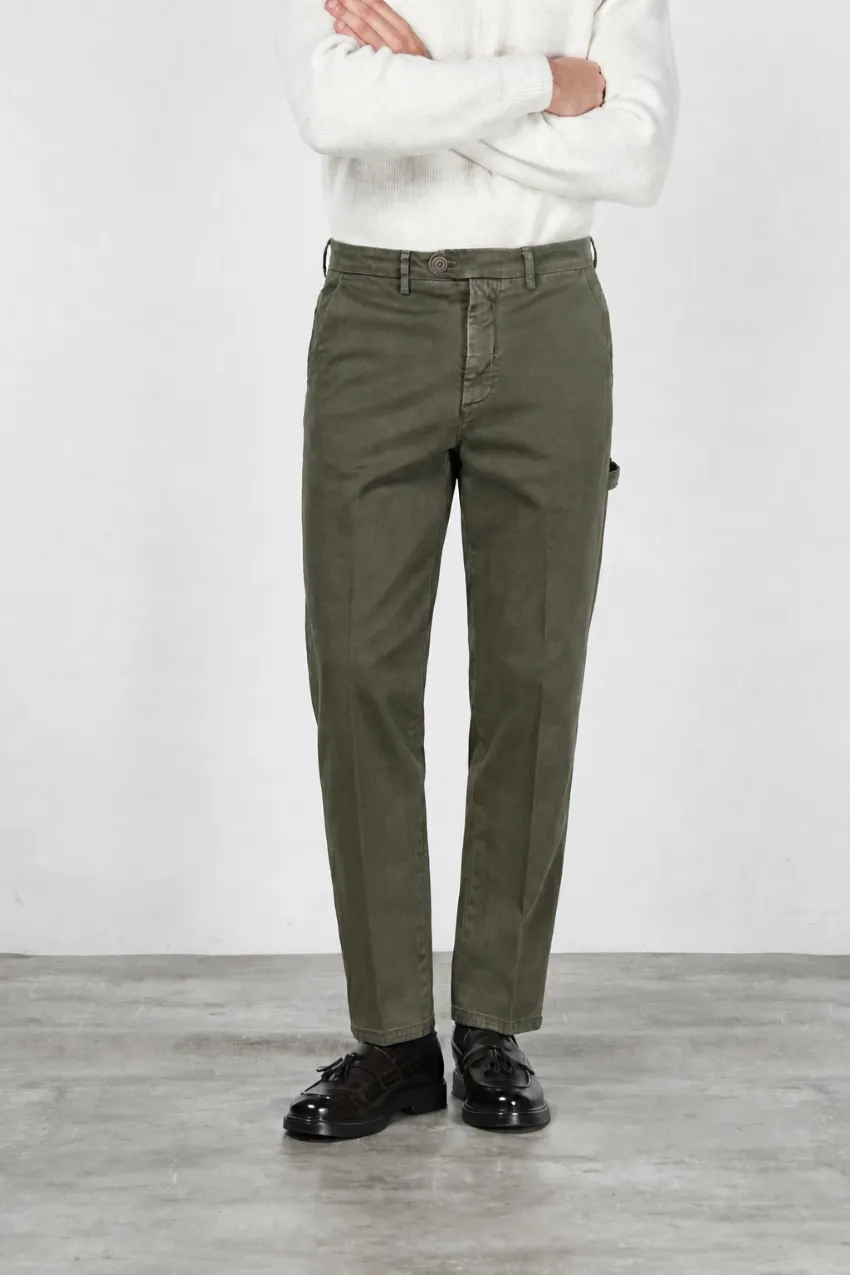 Mason's Square Work chinos mørkegrøn relaxed bull