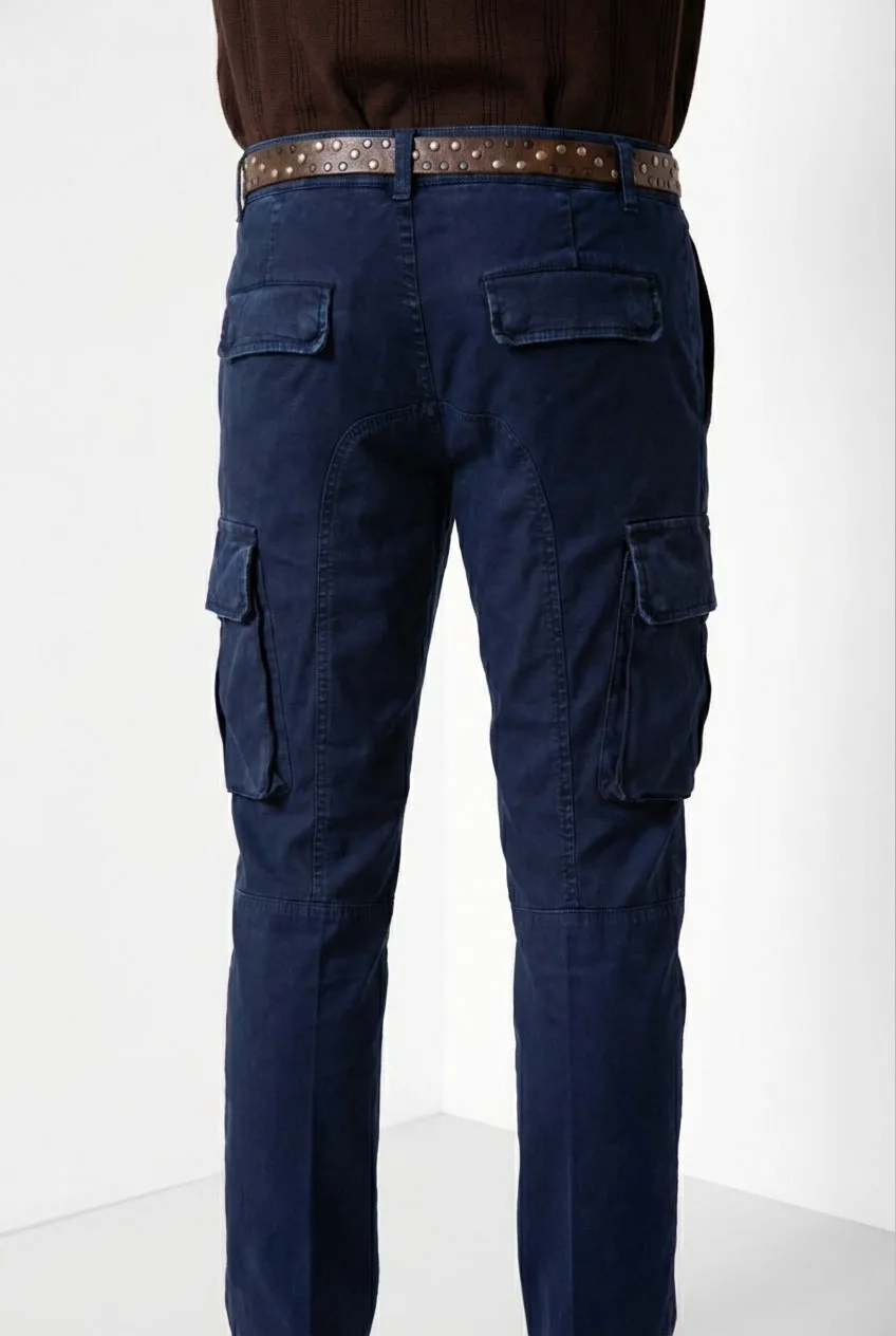 Mason's Chile cargobukser extra slim navy stretch