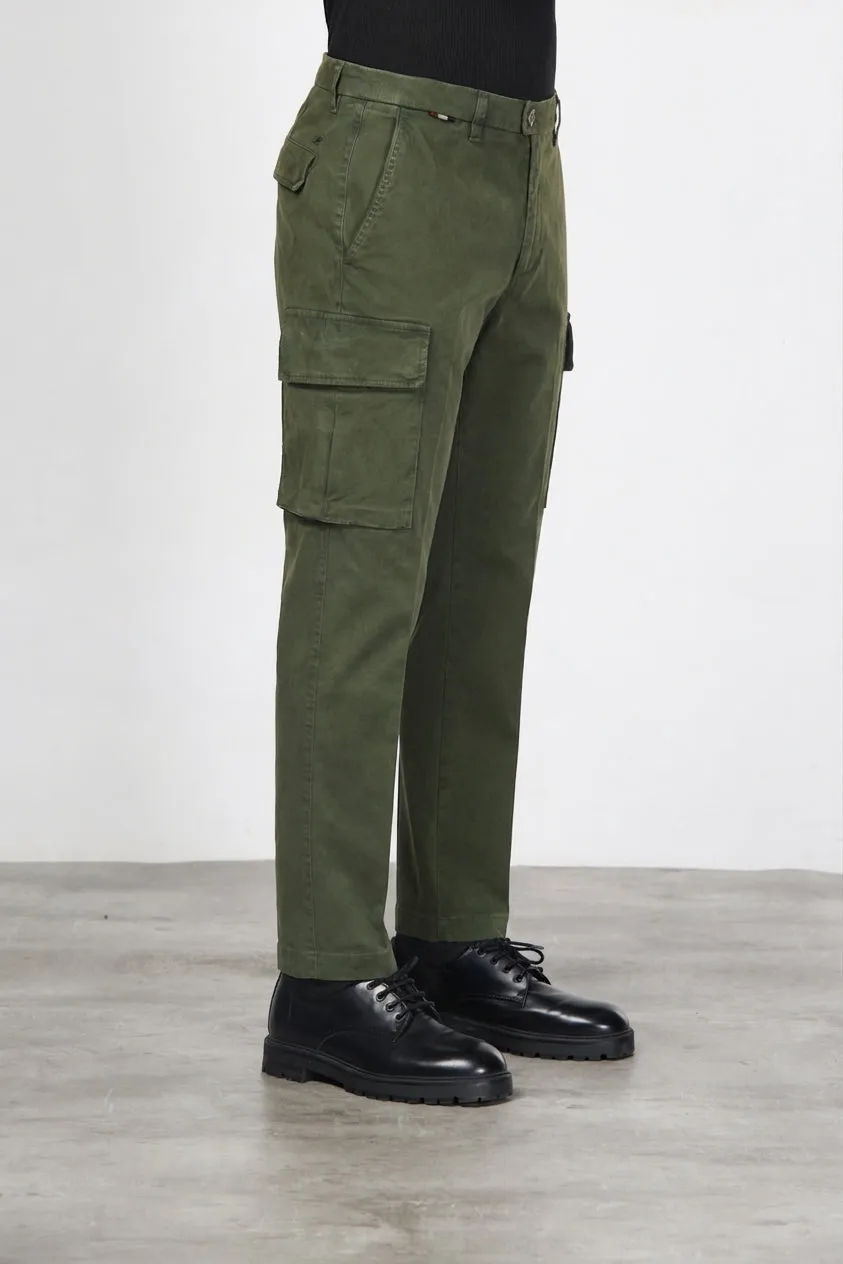 Mason's Chile Carrot cargobukser grøn gabardine bomuld