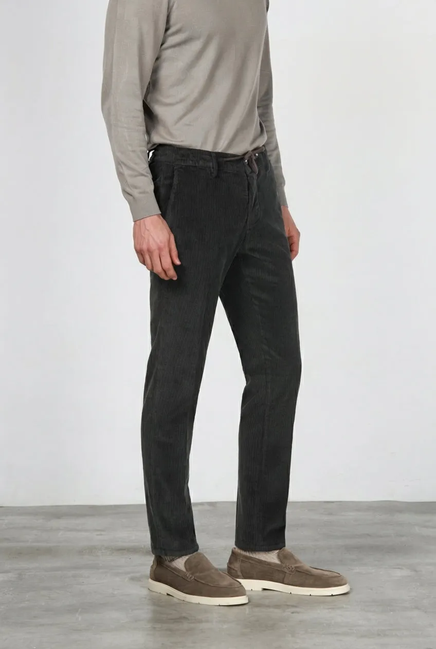 Mason's Milano Jogger chinobukser brun smal fløjl