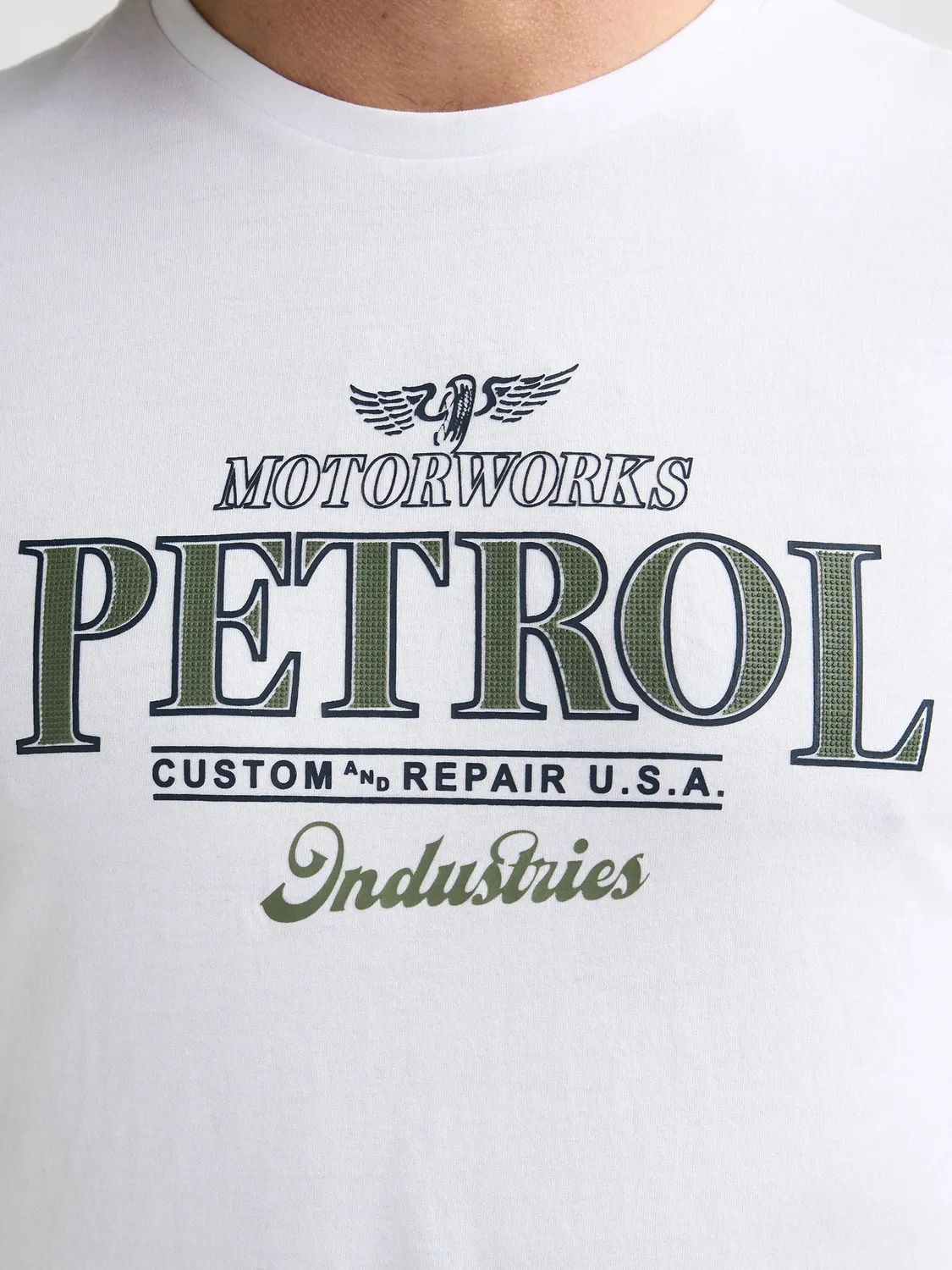 Petrol Industries Astro T-shirt Bright White i bomuld