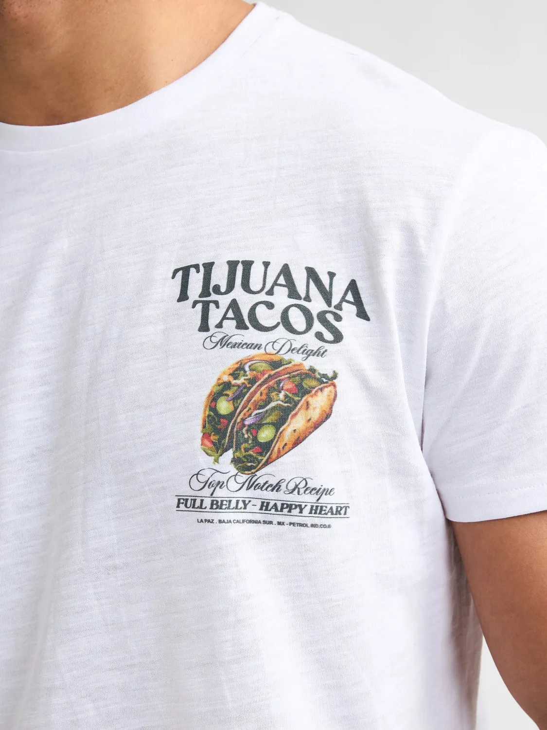 Petrol Industries Tijuana t-shirt med rygprint bomuld