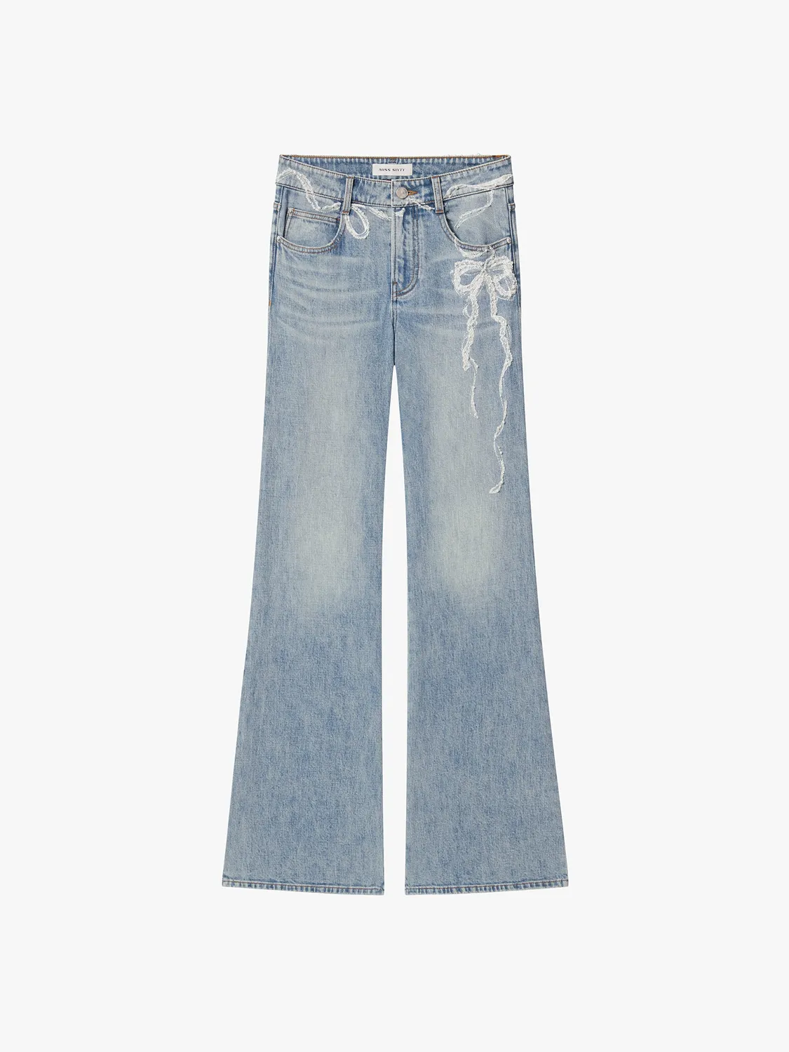 Miss Sixty 6M2JJ12400F37 Flare Jeans Mellemblå Perler