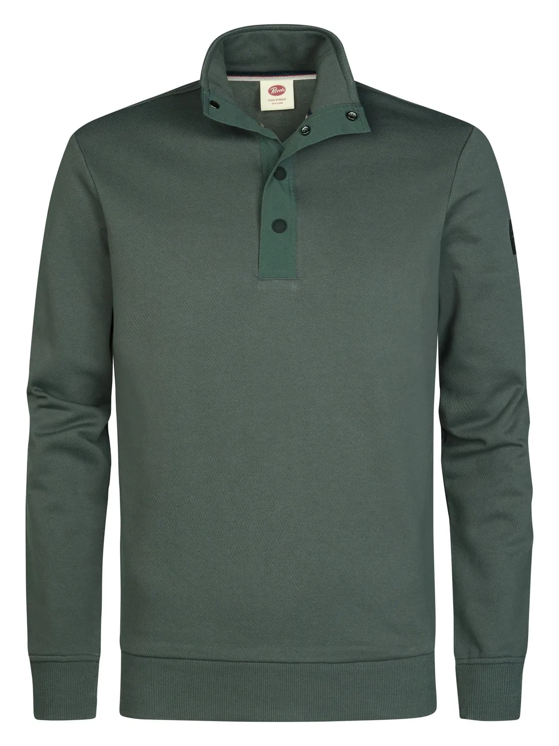 Petrol Industries Forgecore sweater steel green knaplukning