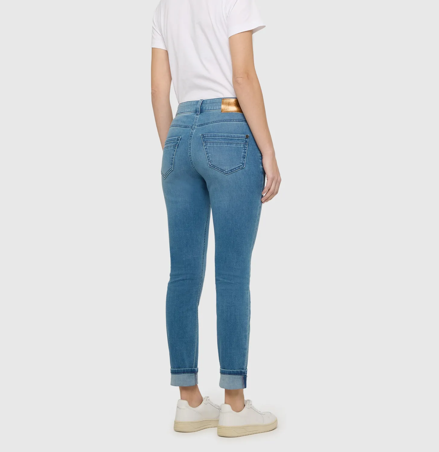 MAC Rich Slim 5904-90-0389L jeans mellemblå modal