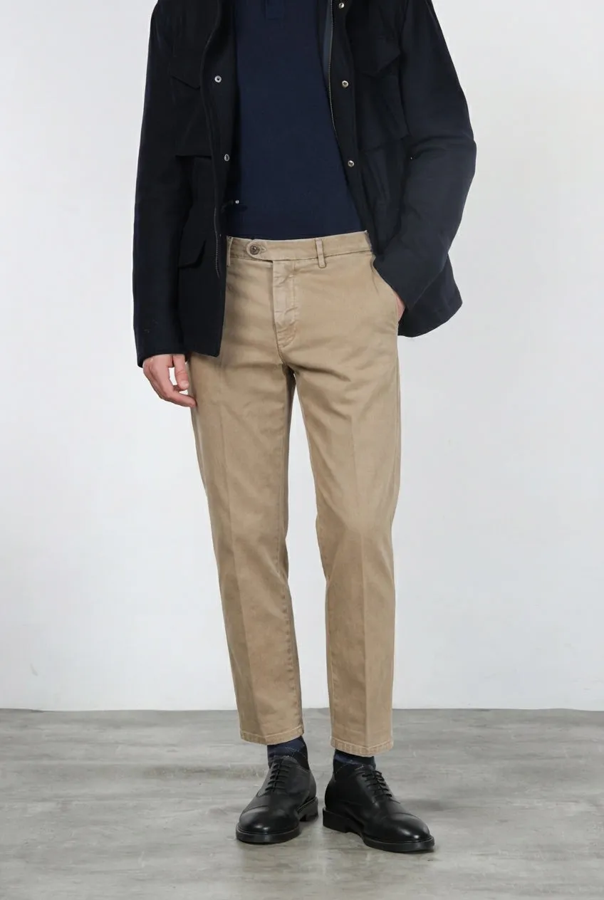 Mason's Garden herre chino bukser mørkebeige carrot fit