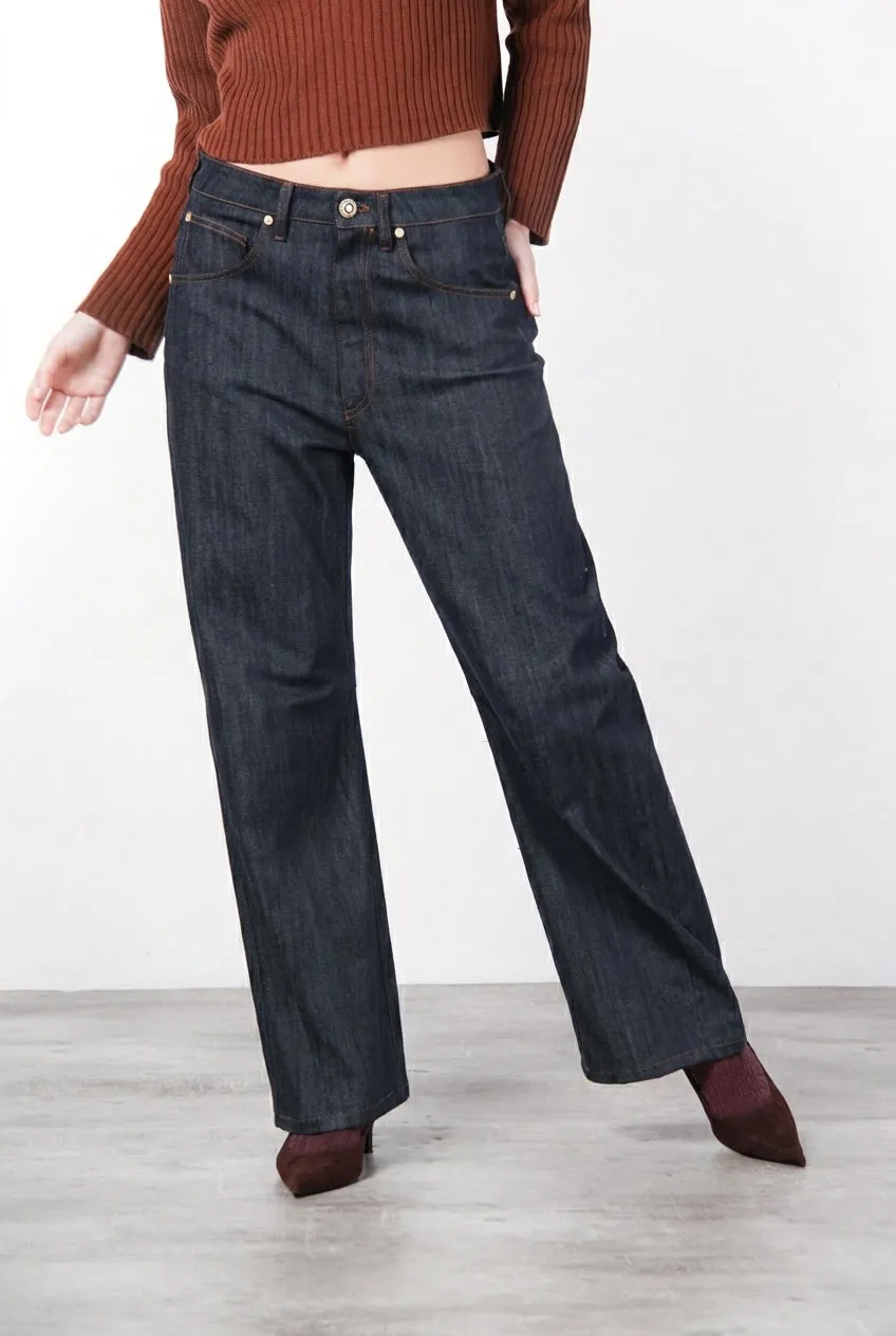 Mason's Vivienne chinobukser navy balloon denim