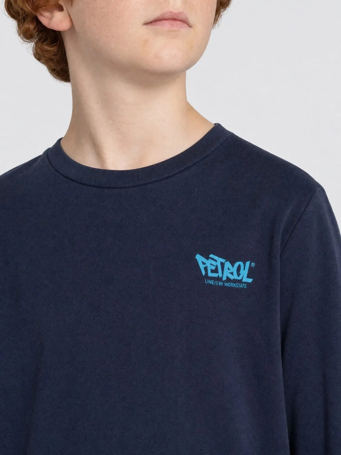 Petrol Industries Steelbrook sweater med print i bomuld