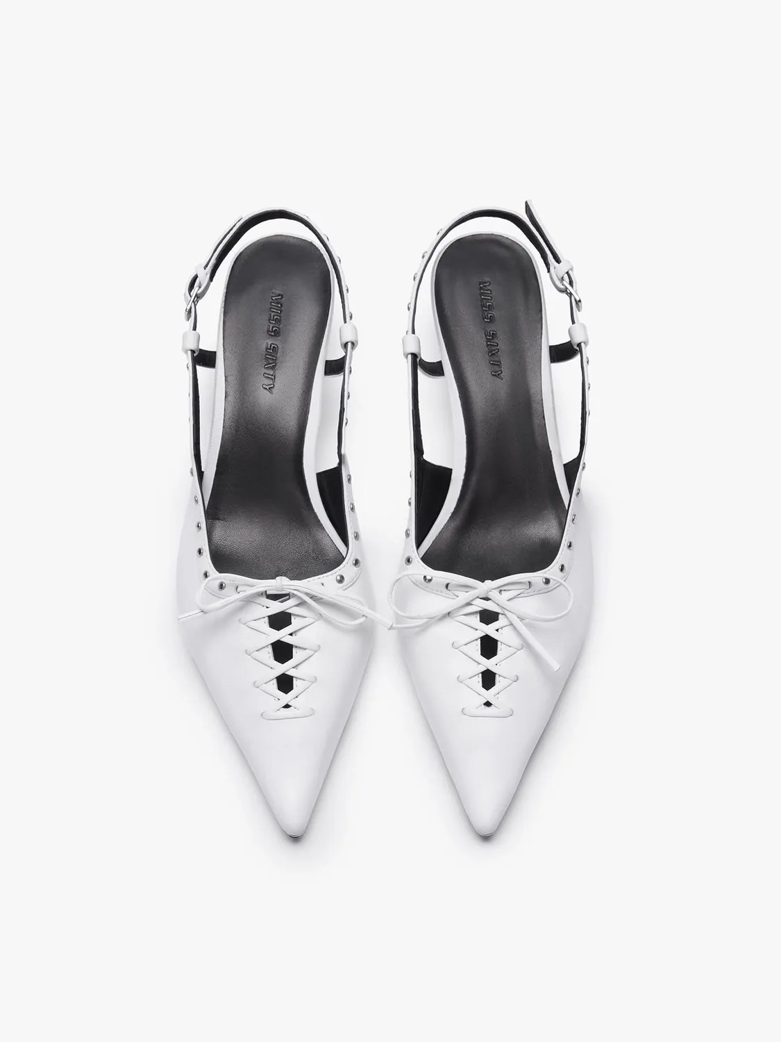 Miss Sixty Studded stiletter sort lammeskind