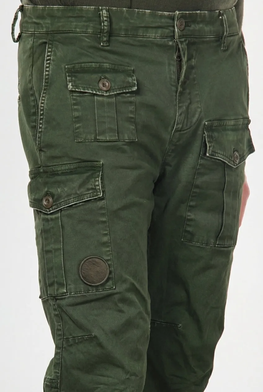 Mason's George cargo bukser carrot fit grøn gabardine