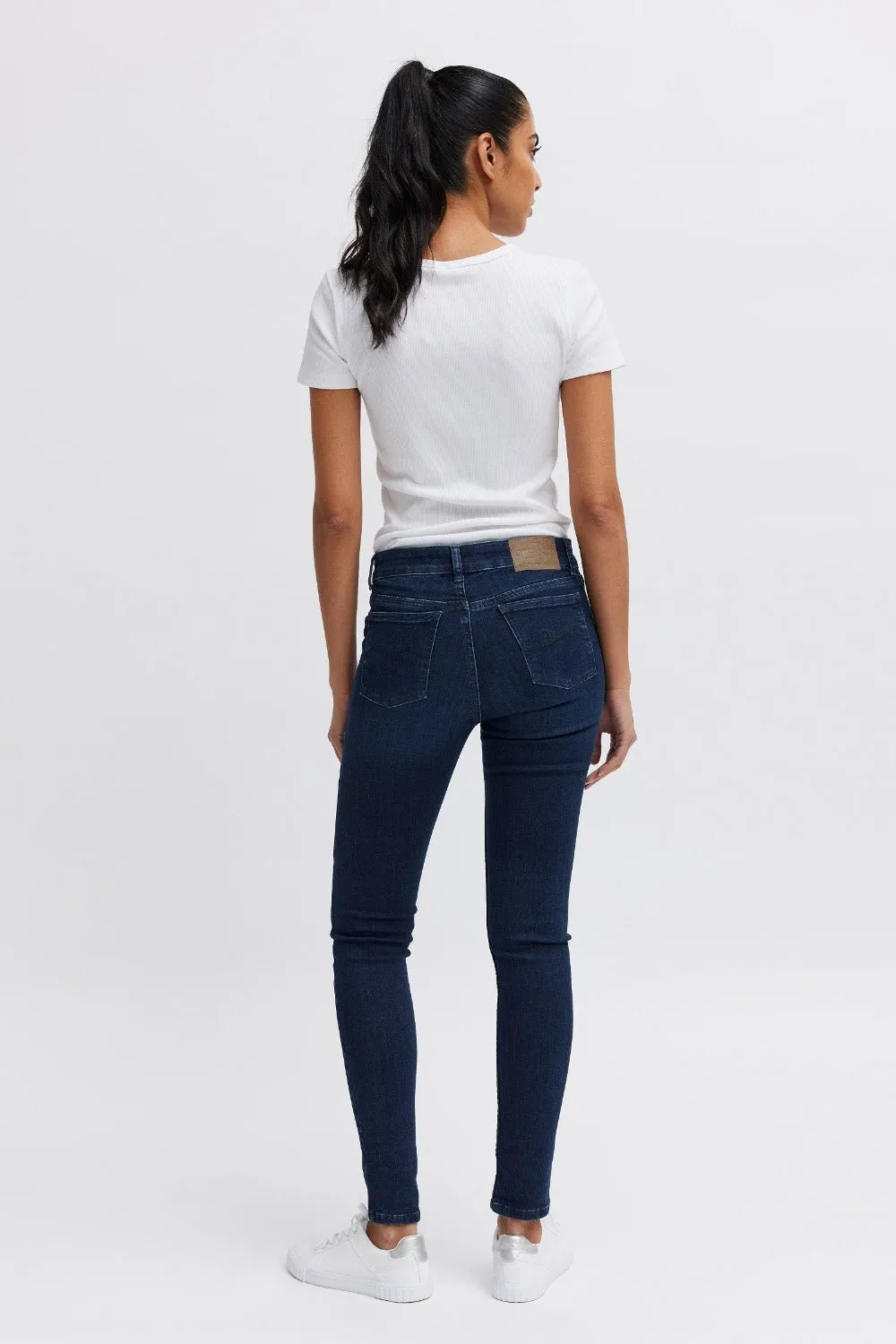 Organsk Breeze Spring Rain S slim jeans dybblå stretch