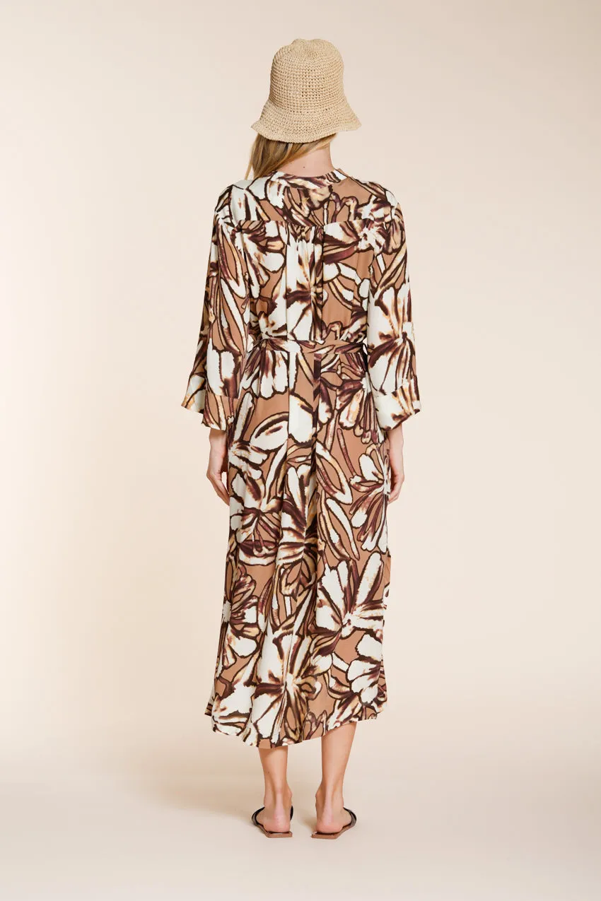 Mason's Colette Dress New kjole beige blomst rayon