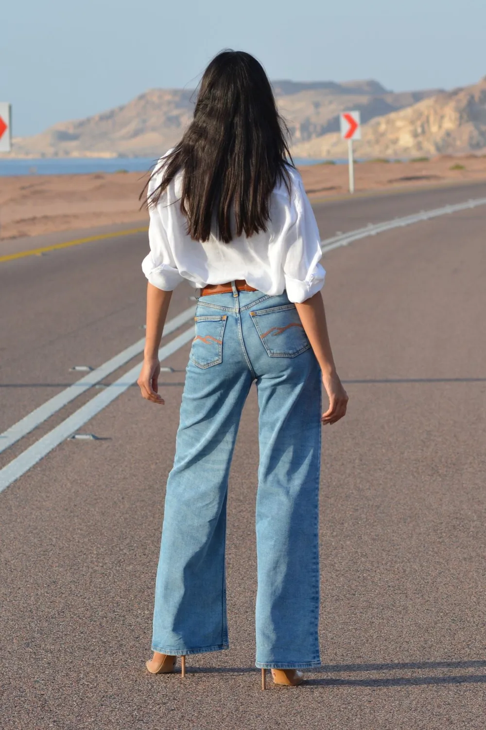 Organsk Wave Classic Bracing Wind jeans wide fit