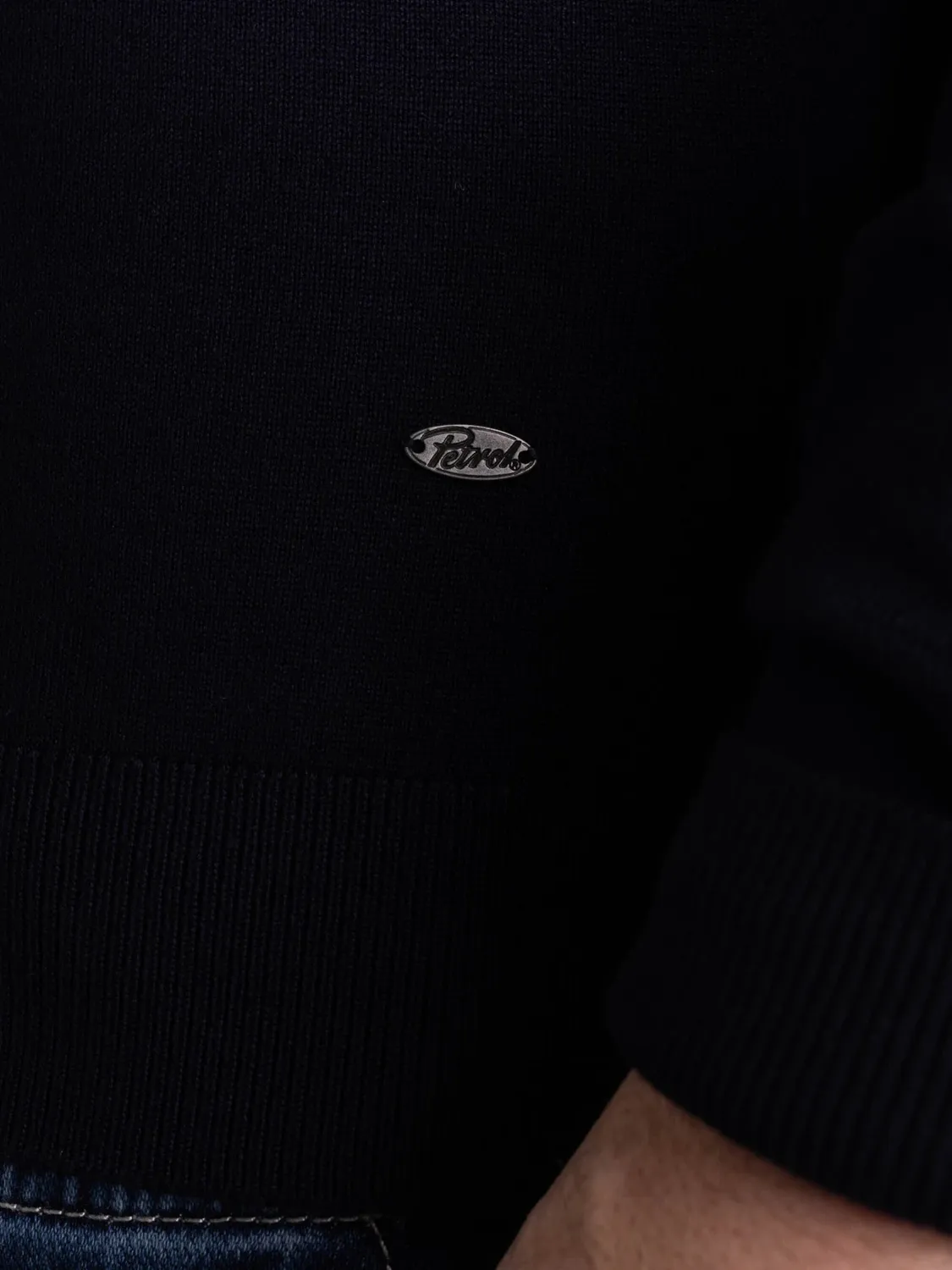 Petrol Industries Essential Coltrui rullekravesweater viskose navy