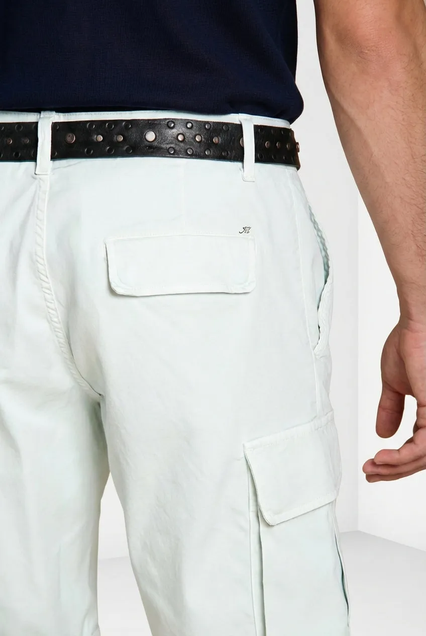 Mason's Chile Slim cargo shorts lyseblå satin