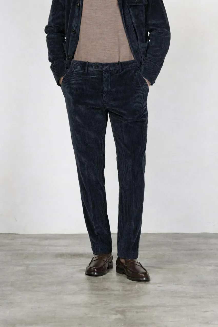 Mason's Paris chinos natblå fløjl carrot