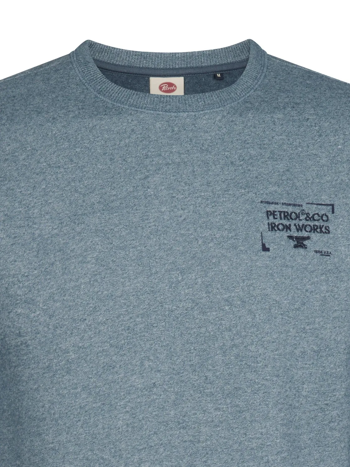 Petrol Industries Steelmont sweatshirt meleret bomuld
