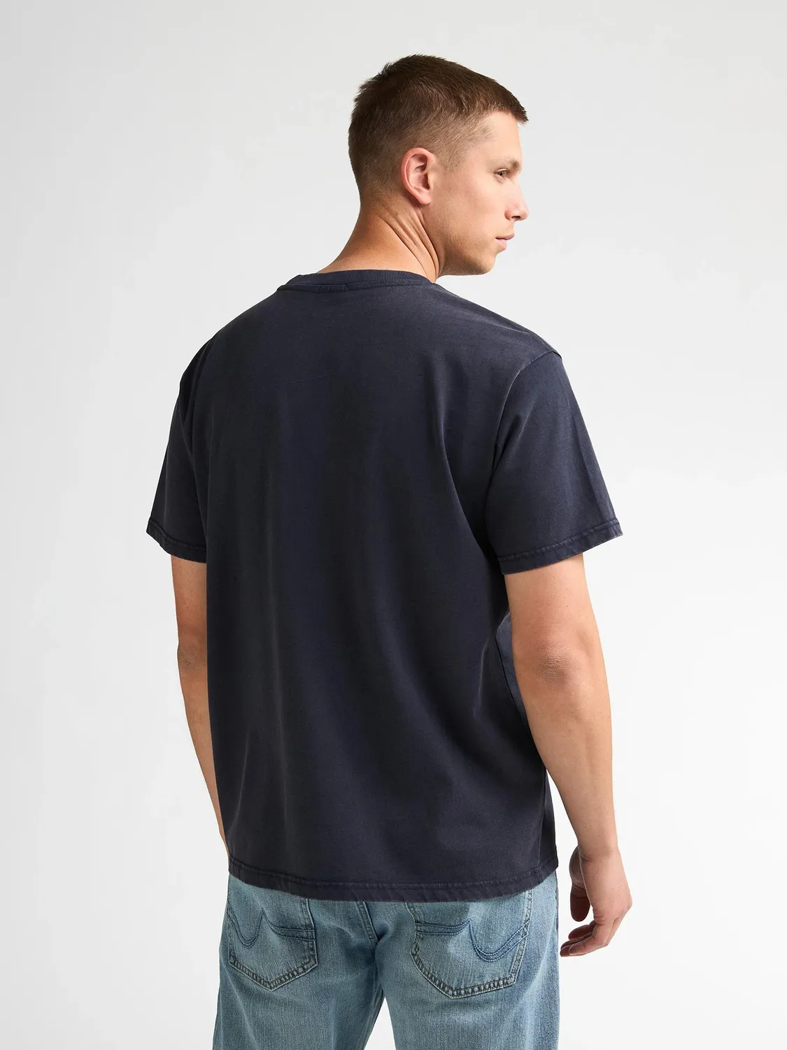 Petrol Industries Vaughn T-shirt Royal Navy brystlomme bomuld