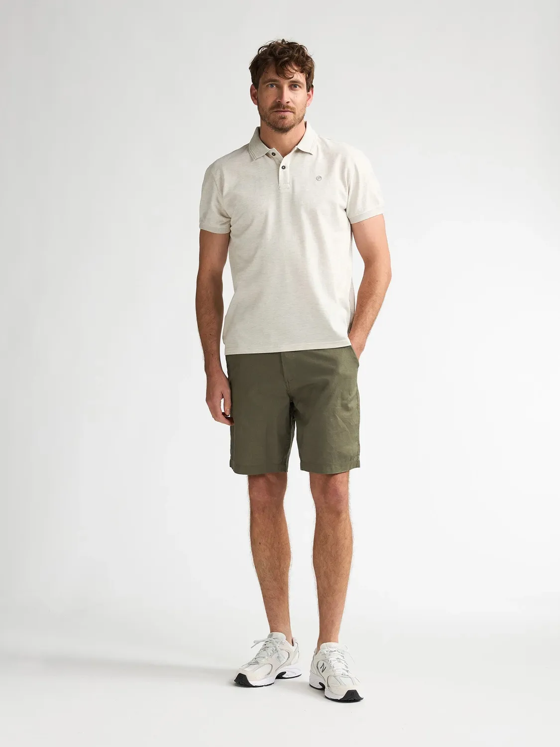 Petrol Industries Frenos poloshirt Antique White Melee blød bomuld