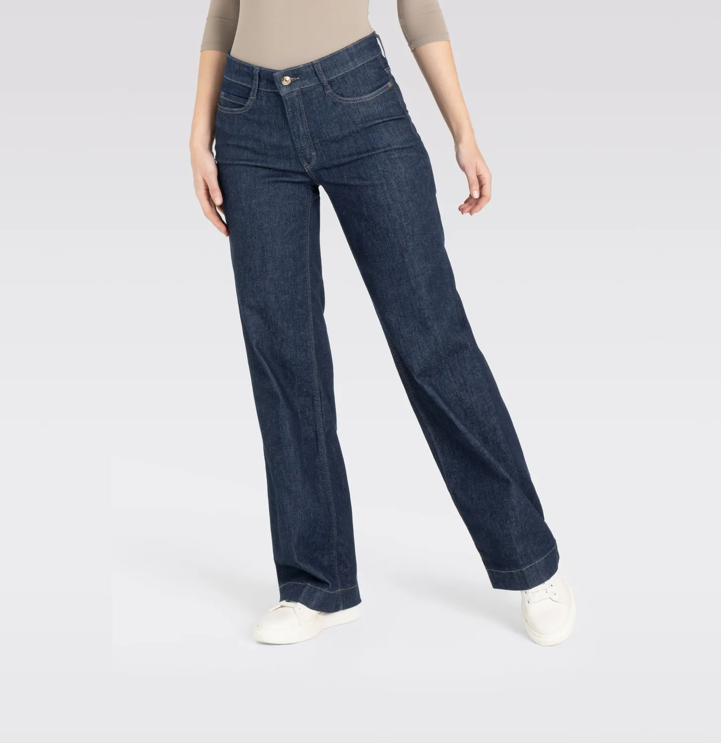 MAC Wide 5228-90-0387L vide jeans mørkeblå