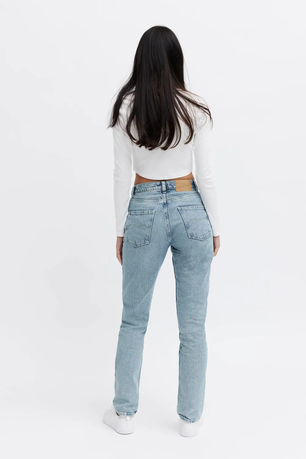 Organsk Aqua Ocean Breeze jeans dame høj talje