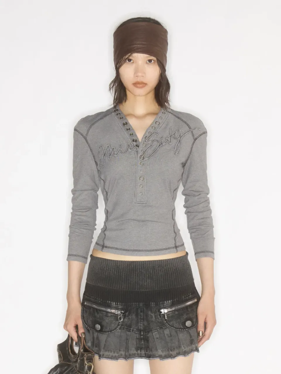 Miss Sixty KNWLS T-shirt retrosort V-hals