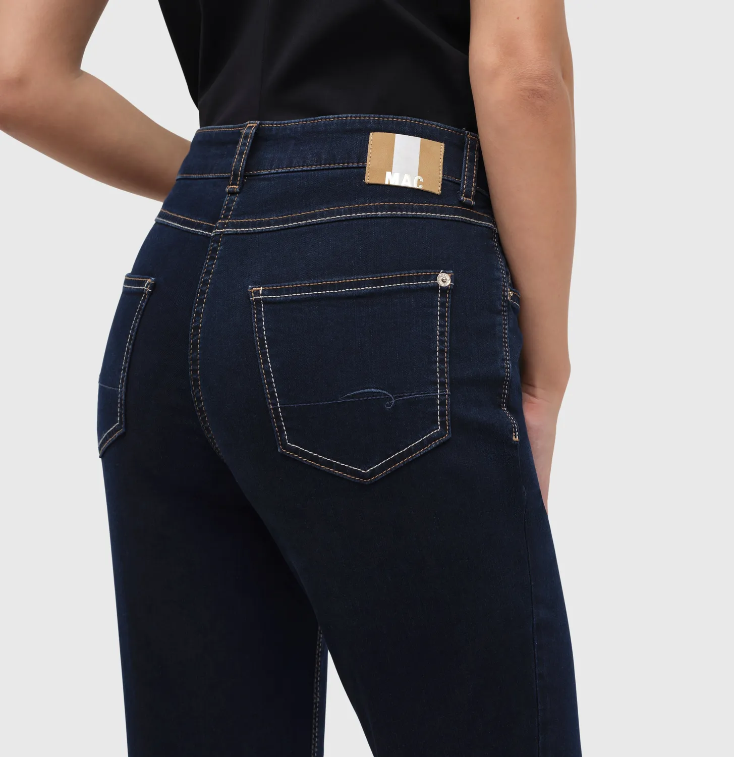 MAC Melanie straight jeans mørkeblå Perfect Fit