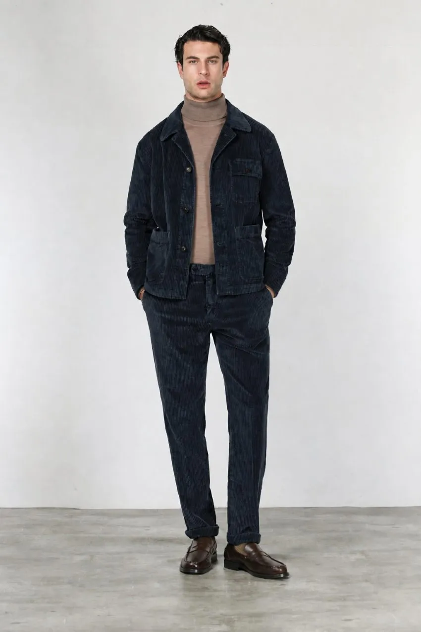 Mason's Work Jacket overshirt midnatsblå fløjl regular